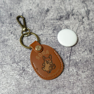 [レーザー刻印] AirTag用革ケース